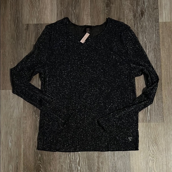 NWT Victoria’s Secret Black Sparkle Top - Picture 3 of 5